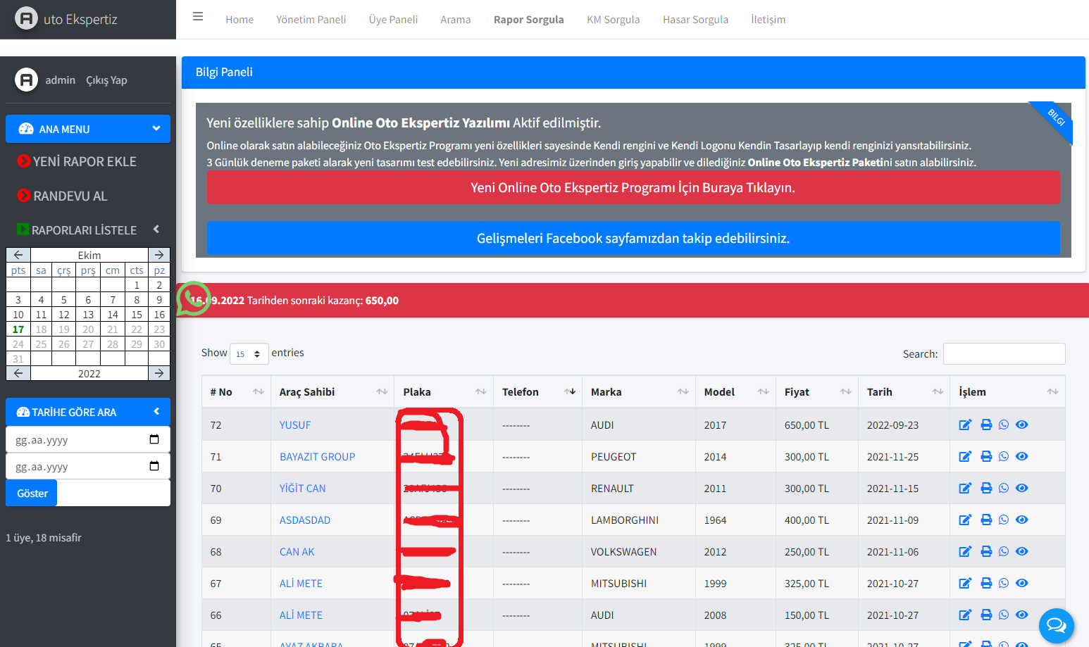 Oto Ekspertiz Yazılımı v2.0.1